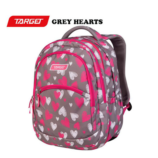 Picture of TARGET BACKPACK 2 IN 1 GREY HEARTS